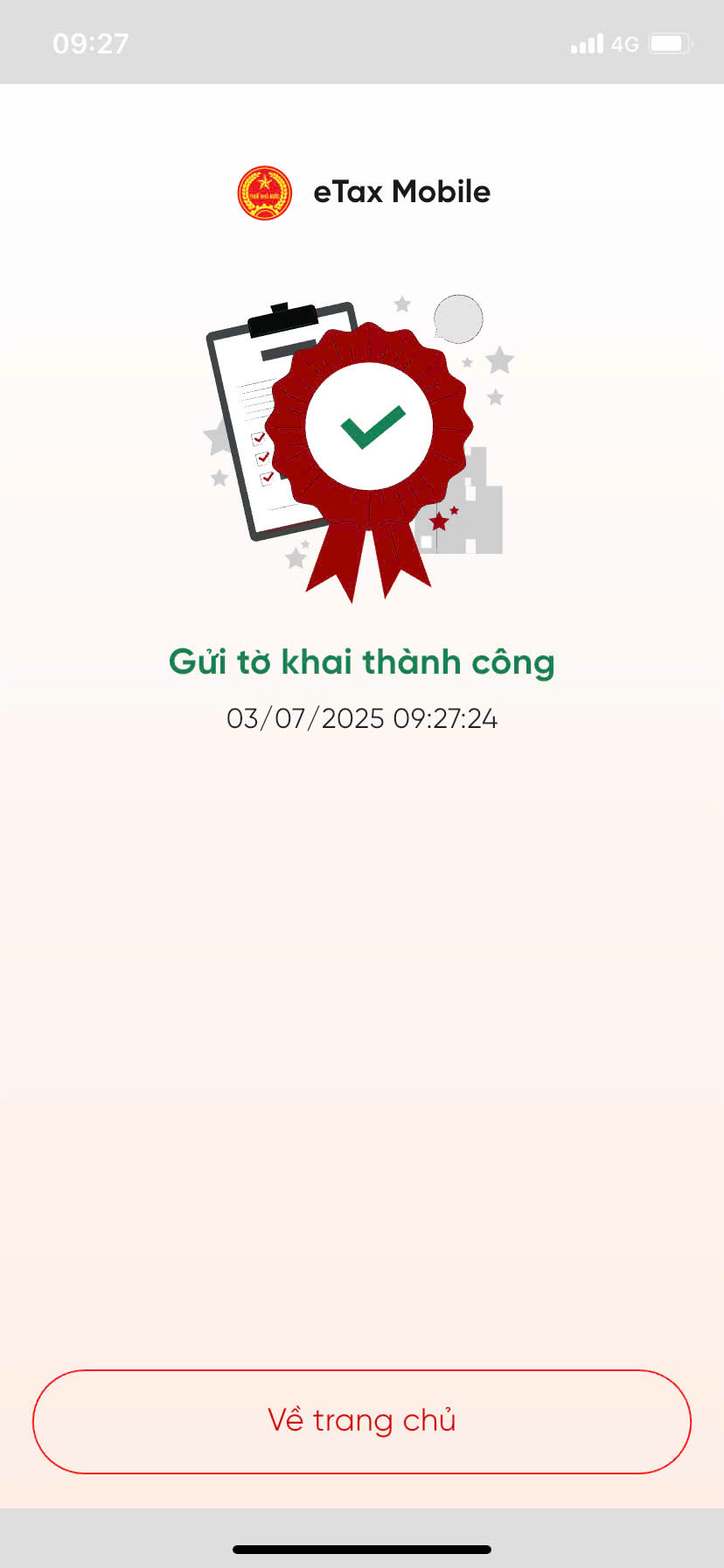 Xác thực thành công